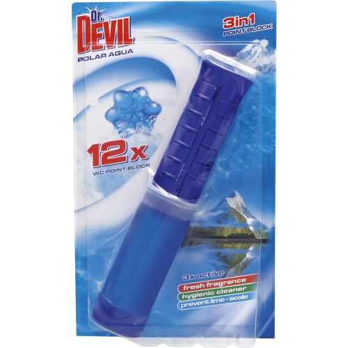 Dr. Devil 3v1 Point Block Polar Aqua bodový WC blok 75 ml