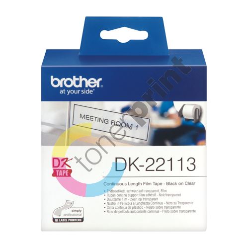 Role filmová Brother DK22113, 62mm x 15.24m, bílá, 1 ks, pro tiskárny štítků 1