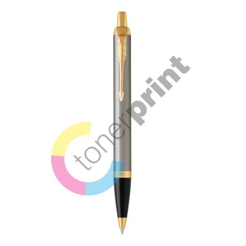 Kuličkové pero Parker Royal IM, broušené tělo, zlatý klip, 0,7 mm, modrý inkoust 2