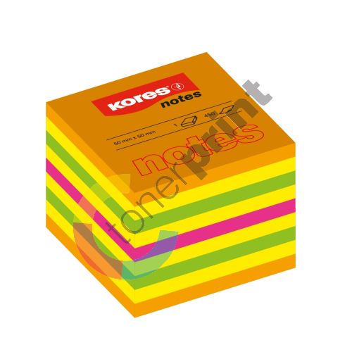 Bloček Kores Cubo Summer Neon 50x50mm 450 listů 2