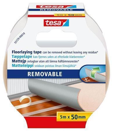 Oboustranná podlahová páska Tesa Removable 50 mm × 5 m – odstranitelná beze stop