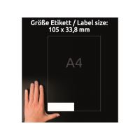 Univerzální etikety AVERY 105x33,8mm 100 listů A4 - 3665 4 (3)