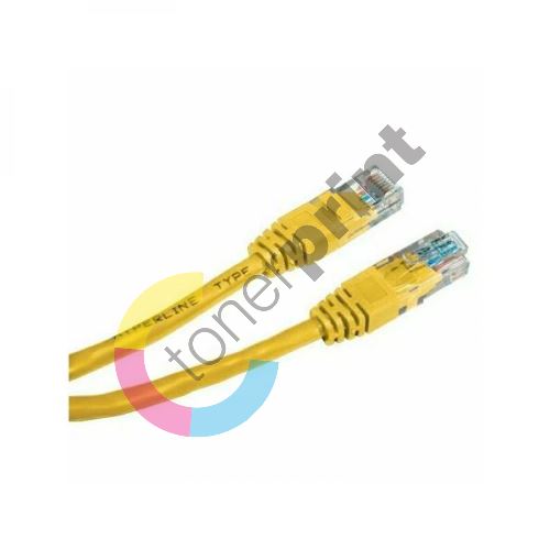 UTP cat5e patchcord, RJ45/RJ45, 0,5m, žlutý, LOGO 1