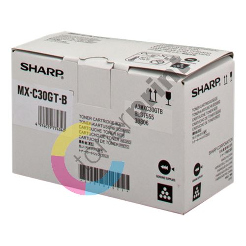 Toner Sharp MX-C30GTB, black, originál 1