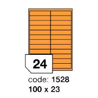 Samolepící etikety Rayfilm Office 100x23 mm 300 archů, fluo oranžová, R0133.1528D
