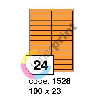 Samolepící etikety Rayfilm Office 100x23 mm 300 archů, fluo oranžová, R0133.1528D 1
