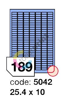 Samolepící etikety Rayfilm Office 25,4x10 mm 300 archů, matně modrá, R0123.5042D 1