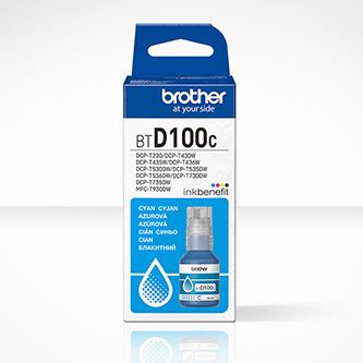 Originální inkoust Brother BTD100C, Cyan, 48,8 ml, 5000 stran