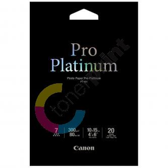 Canon Photo Paper Pro Platinum, foto papír, lesklý, bílý, 10x15cm, 4x6", 300 g/m2, 20 ks,