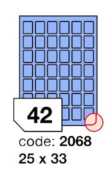 Samolepící etikety Rayfilm Office 25x33 mm 300 archů, matně modrá, R0123.2068D 1