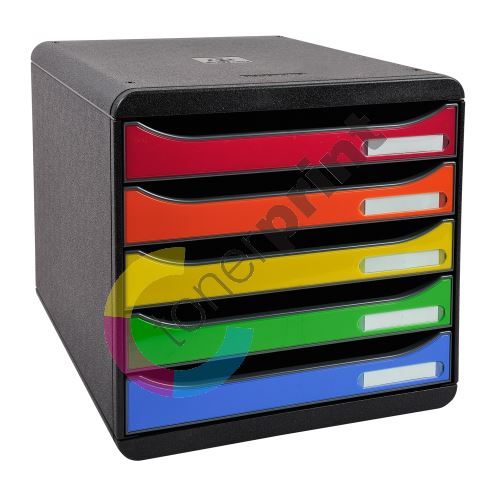 Exacompta Iderama zásuvkový box, A4 maxi, 5 zásuvek, PS, černá 1