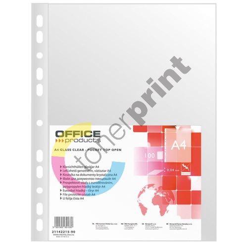 Office Products prospektové obaly A4, PP, 40 µm, hladké, transparentní, 100 ks 1