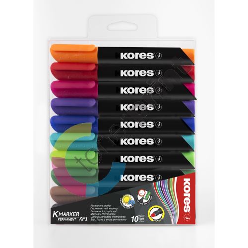 Popisovače Kores K-Marker XP1, permanentní, 10 barev 1