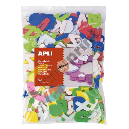 Apli pěnovka - abeceda, Jumbo pack, samolepicí, mix barev, 500 ks 1