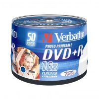 Verbatim DVD+R, DataLife PLUS, 4,7 GB, Wide Printable, cake box, 43512, 50-pack