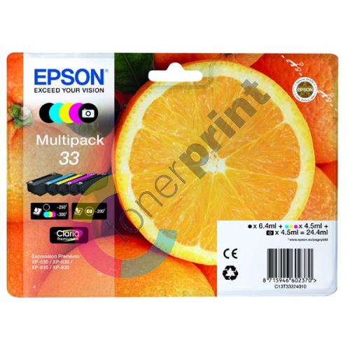 Cartridge Epson C13T33374011, multipack, originál 1