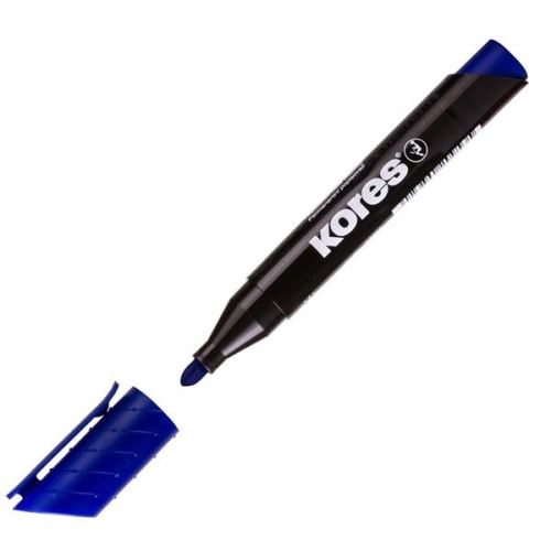 Značkovač Kores K-Marker permanentní, kulatý, modrý 3 mm