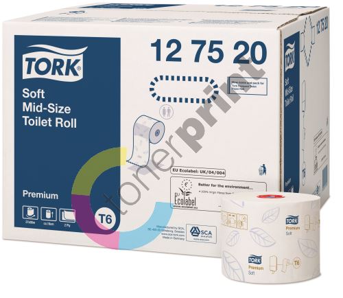 Tork Mid-size jemný toaletní papír, role, bílý, T6 1