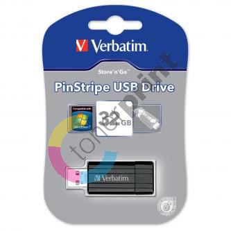 32GB Verbatim Store'n'Go Pinstripe, USB flash disk 2.0, 49064, černá