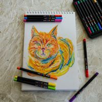 Sada voskových pastelek Uni Posca, 24 ks, mix barev (10)