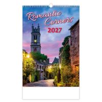 Nástěnný kalendář - Romantic Corners 2027 (romantický kalendář na zeď)