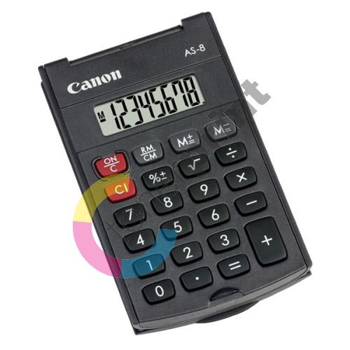 Kalkulačka Canon AS-8, šedá, stolní, osmimístná 1