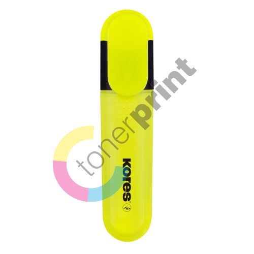 Zvýrazňovač Kores Bright Liner Plus 0,5-5mm, žlutý 4