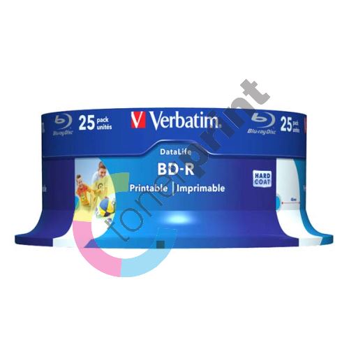 Verbatim 25GB BD-R SL, Hard Coat protective layer, spindle, 43811, 6x, 25-pack 1