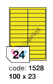 Samolepící etikety Rayfilm Office 100x23 mm 300 archů, fluo žlutá, R0131.1528D 1