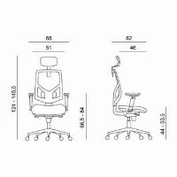 Powerton Kancelářské ergonomické křeslo Tina, Červené (5)