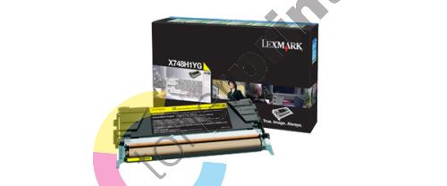 Toner Lexmark X748H1YG, yellow, return, HC, originál 1