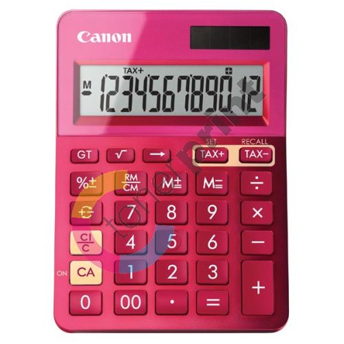 Kalkulačka Canon LS-123K, růžová, stolní, dvanáctimístná 1