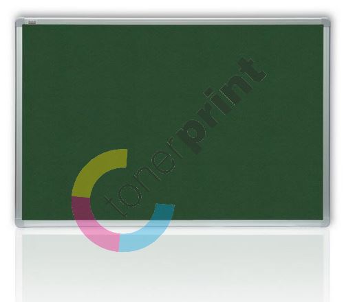 Tabule filcová 90 x 120 cm, hliníkový rám, zelená