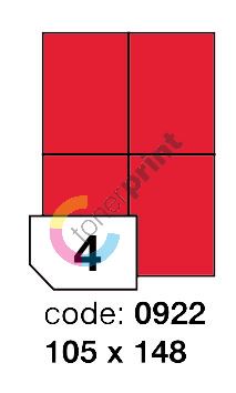 Samolepící etikety Rayfilm Office 105x148 mm 300 archů, fluo červená, R0132.0922D 1