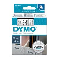 Páska Dymo D1 12mm x 7m, černý tisk/bílý podklad, 45013, S0720530 (1)