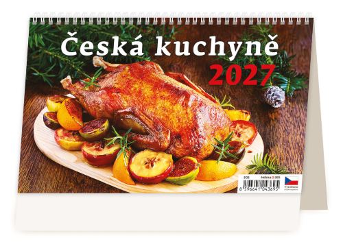 Stolní kalendář 2027 – Česká kuchyně týdenní kalendář