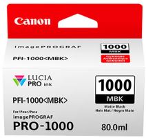 Inkoustová cartridge Canon PFI-1000MBK, 0545C001, matná černá, 80 ml,