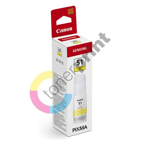 Inkoustová cartridge Canon GI-51Y, Pixma G1420, G2420, G3420, yellow, 4548C001, 1