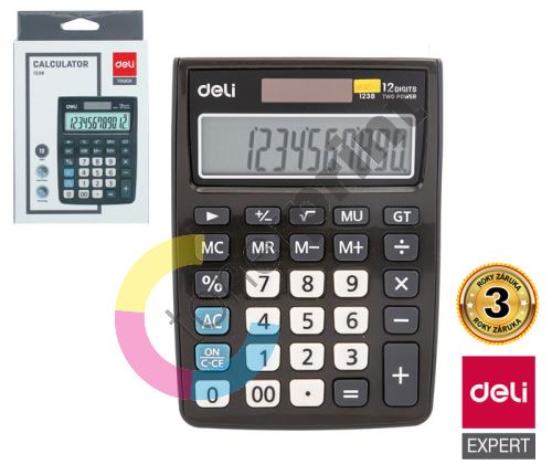 Kalkulačka DELI E1238 černá