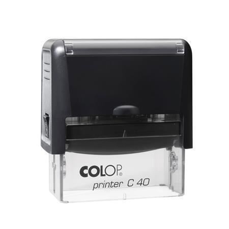 Razítko COLOP Printer C40 1524007, 59 × 23 mm, modrá poduška