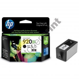 Inkoustová cartridge HP CD975AE, Officejet 6500, black, No. 920XL, originál
