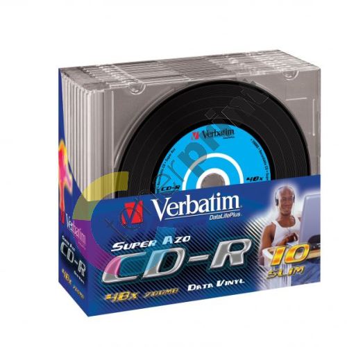 Verbatim CD-R, DataLife PLUS, 700 MB, Vinyl, slim box, 43426, 52x, 10-pack 1