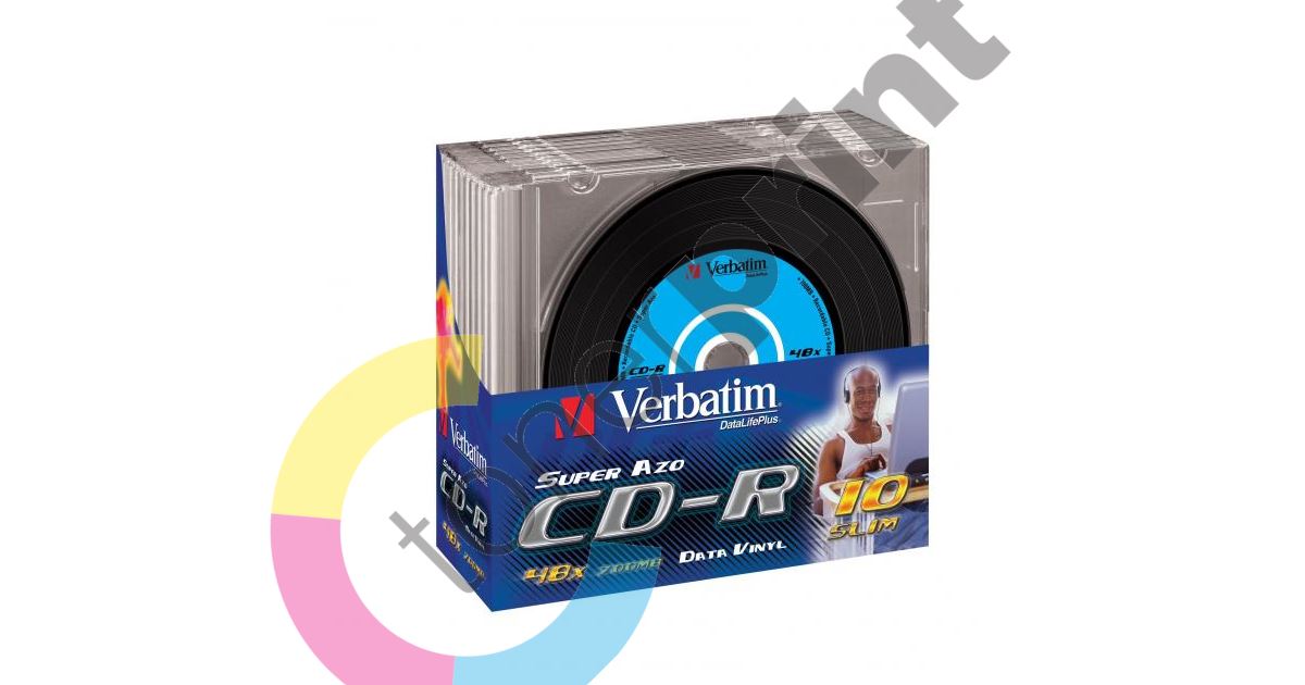 Alvorlig Lav forseelser Verbatim CD-R, DataLife PLUS, 700 MB, Vinyl, slim box, 43426, 52x, 10-pack  - Toner Print.cz