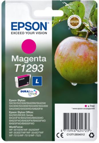 Inkoustová cartridge Epson T1293, C13T12934012, magenta, 7 ml, originál