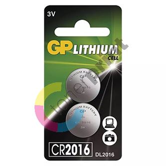 Baterie lithiová, CR2016, 3V, GP, blistr, 2-pack
