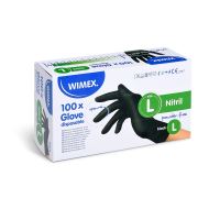 Rukavice nitrilové černé bezpudrové L/100ks Rukavice nitrilové černé bezpudrové L/100ks