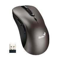 Bezdrátová ergonomická optická myš Genius Ergo 8100S, 1600 DPI, Champagne Titanium (1)