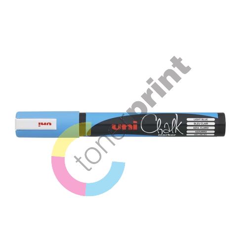 Uni Chalk Marker křídový popisovač PWE-5M, 1,8-2,5 mm, světle modrý 1