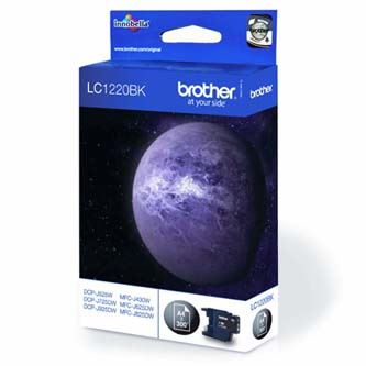Inkoustová cartridge Brother LC-1220BK, DCP-J925DW, Black, 300 stran, originál