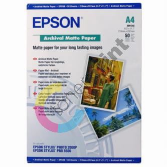 Epson Archival Matte Paper, papír, matný, bílý, Stylus Photo C70, 80,750, 2100, A4, 1